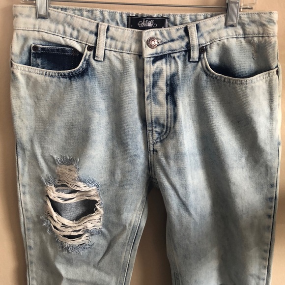 SikSilk  Distressed Skinny Jeans SzSM NWTS - Picture 3 of 16